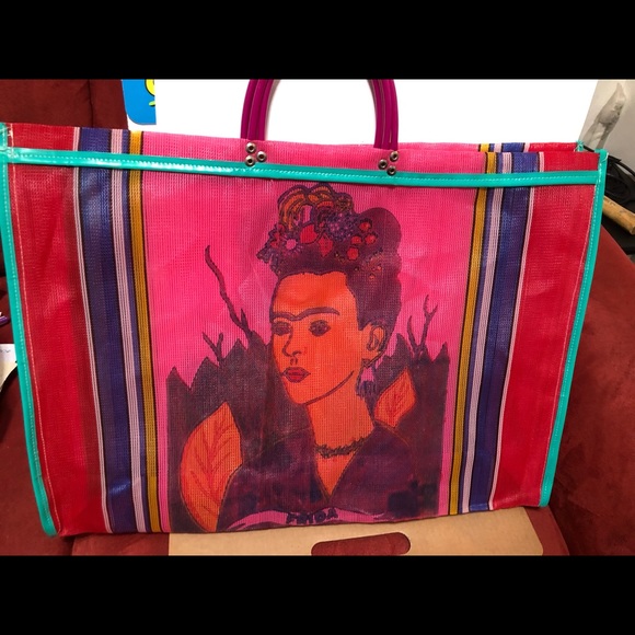 New XL Frida Khalo mesh shopping bag - Picture 6 of 13